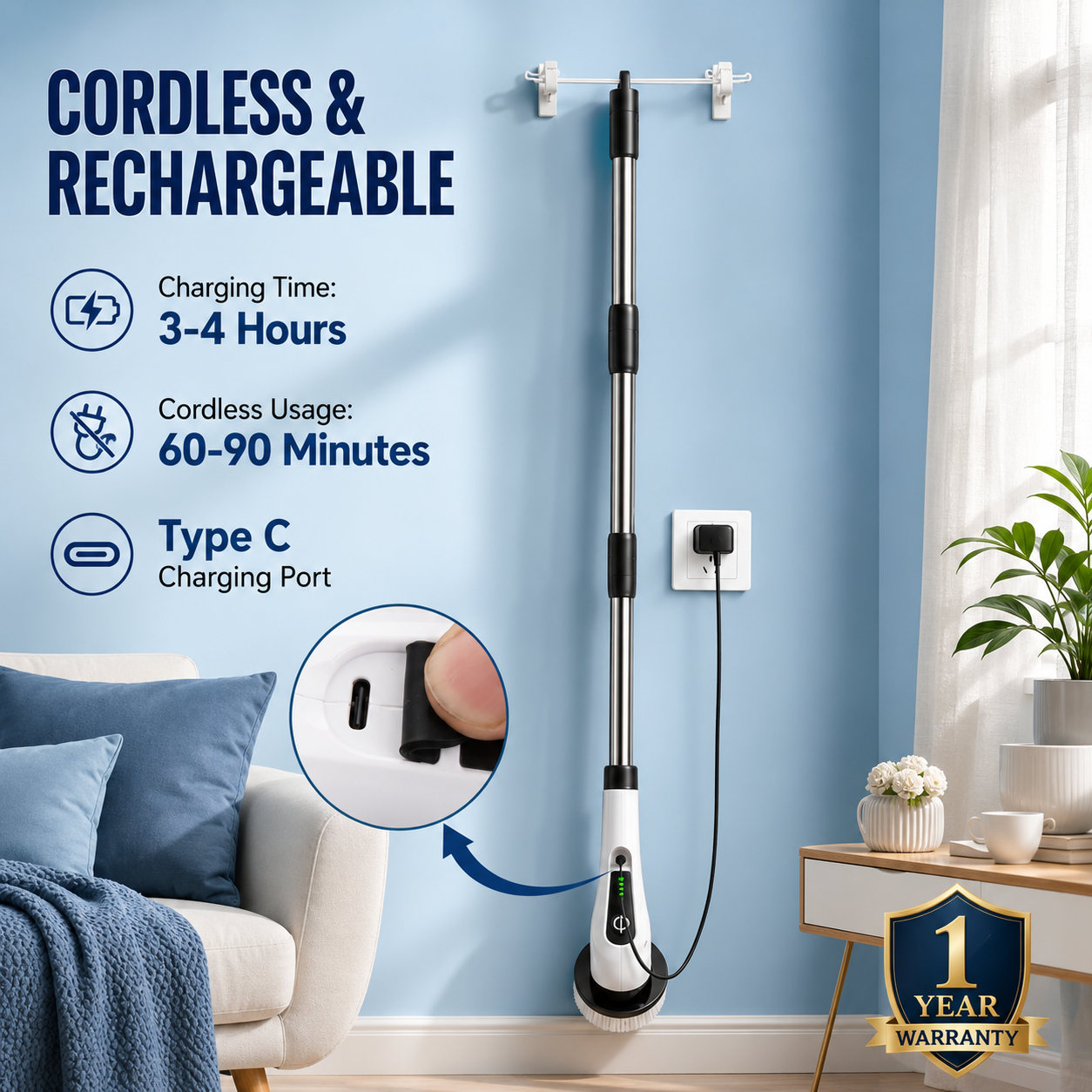 9 in 1 Electric Spin Scrubber
