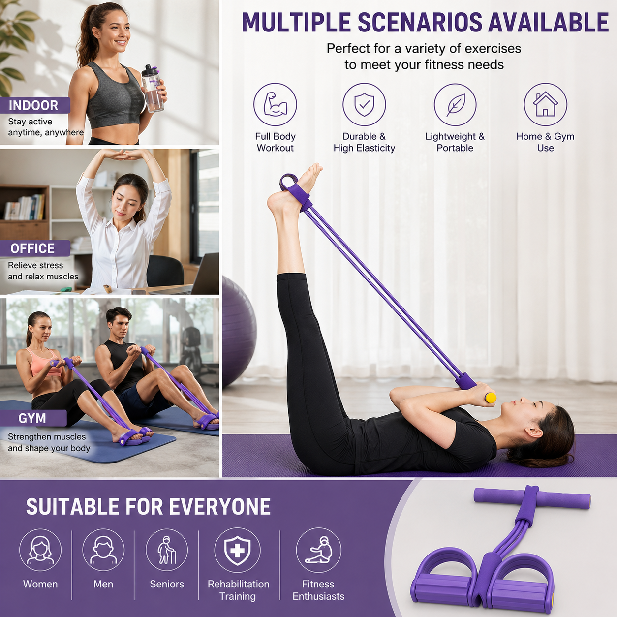 Multifunction Pedal Resistance Band