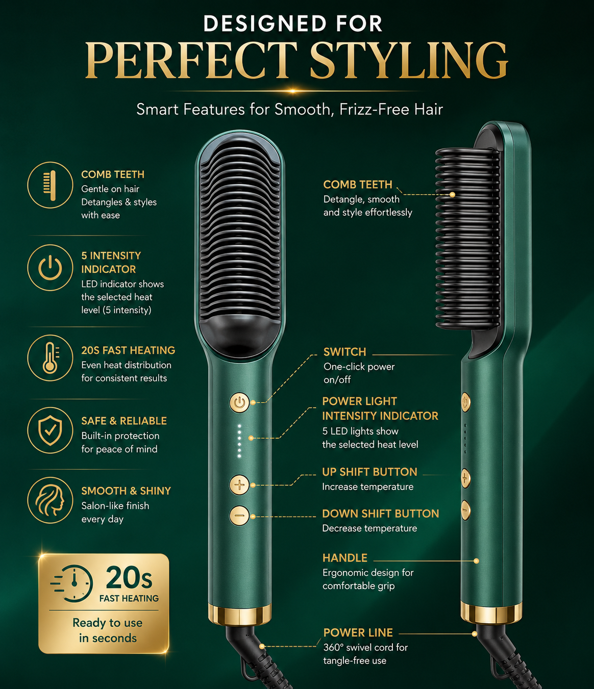 Tourmaline Ceramic Hair Curler Brush