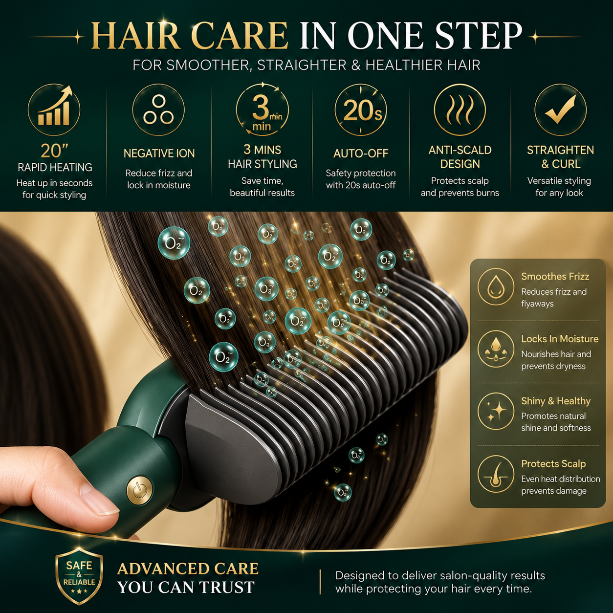 Tourmaline Ceramic Hair Curler Brush