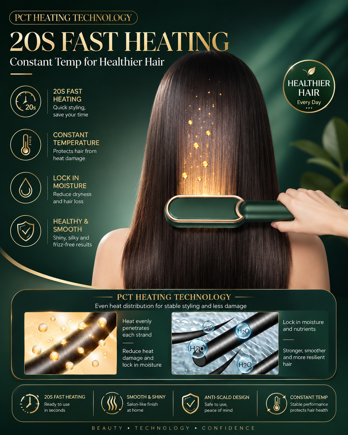 Tourmaline Ceramic Hair Curler Brush