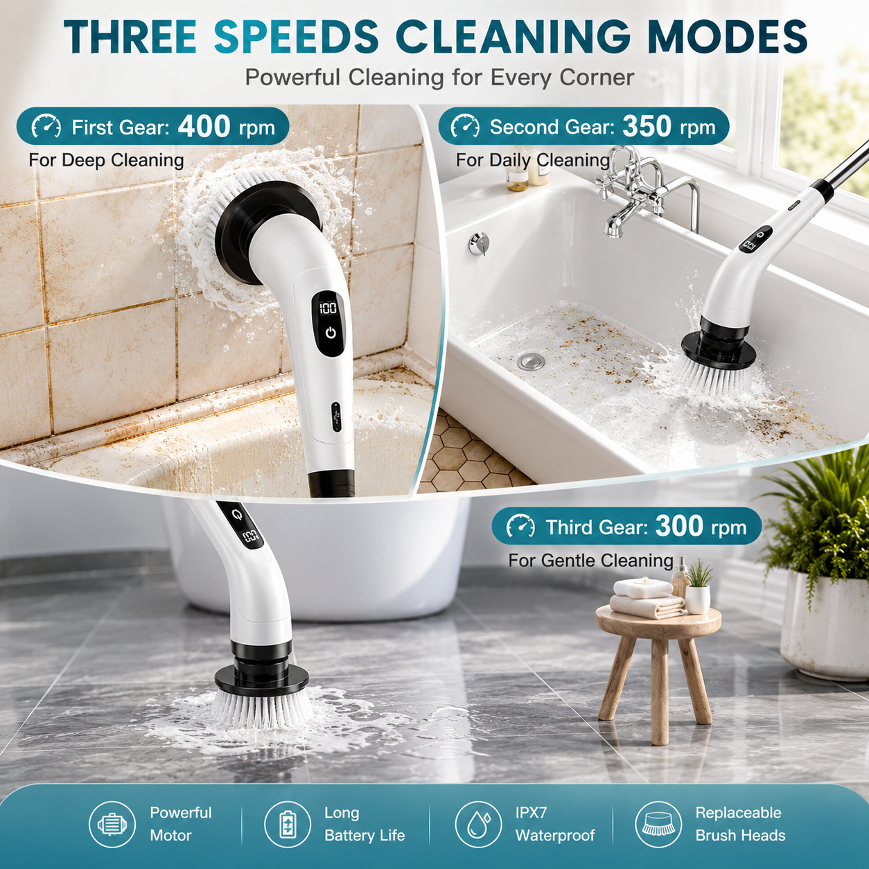 9 in 1 Electric Spin Scrubber